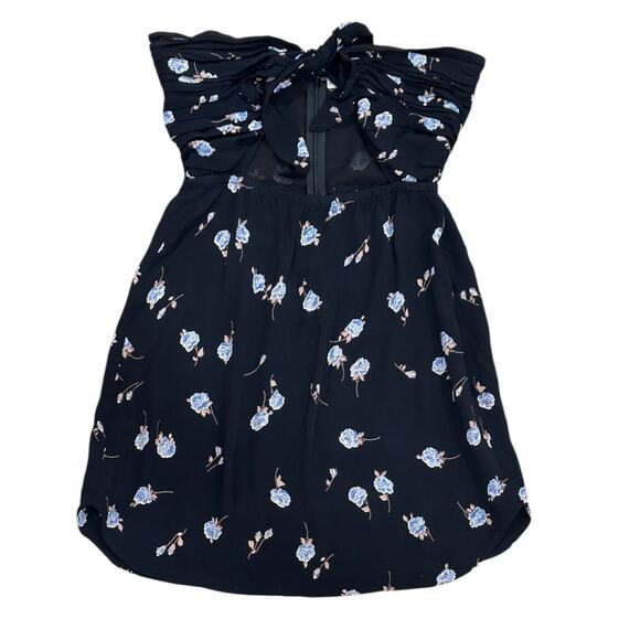 For Love & Lemons Strapless Tie Front Floral Print Mini Dress - Picture 4 of 7